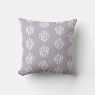 Coastal Palm Leaf Muster Misty Lilac Kissen