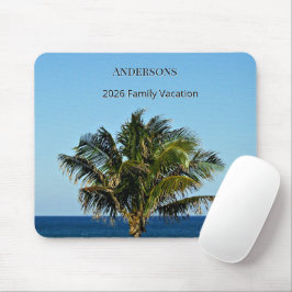 Coastal Palm Moment | Family Name & Trip Year Mousepad