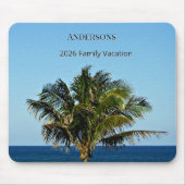 Coastal Palm Moment | Family Name & Trip Year Mousepad (Vorne)