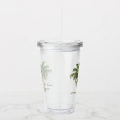 Coastal Palm Tree Personalized Acryltrinkbecher (Rechts)