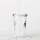 Coastal Palm Tree Personalized Acryltrinkbecher (Links)