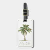 Coastal Palm Tree Personalized Gepäckanhänger (Vorderseite vertikal)