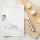 Coastal Palm Tree Personalized Geschirrtuch (Viertel Falte)