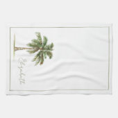 Coastal Palm Tree Personalized Geschirrtuch (Horizontal)