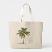 Coastal Palm Tree Personalized Jumbo Stoffbeutel (Rückseite)