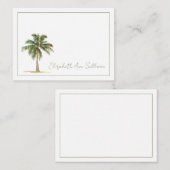 Coastal Palm Tree Personalized Mitteilungskarte (Vorne/Hinten)