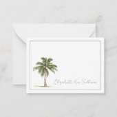 Coastal Palm Tree Personalized Mitteilungskarte (Vorderseite)