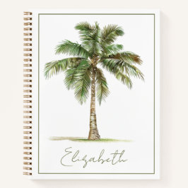 Coastal Palm Tree Personalized Notizblock