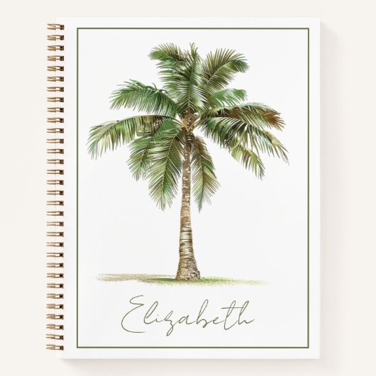 Coastal Palm Tree Personalized Notizblock (Vorderseite)