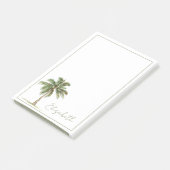 Coastal Palm Tree Personalized Post-it Klebezettel (angewinkelt)