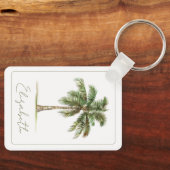 Coastal Palm Tree Personalized Schlüsselanhänger (Vorderseite)