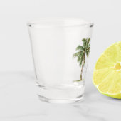 Coastal Palm Tree Personalized Schnapsglas (Links)