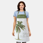 Coastal Palm Tree Personalized Schürze (Getragen)