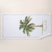 Coastal Palm Tree Personalized Strandtuch (Vorderseite)