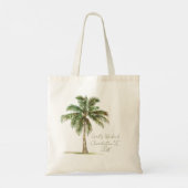 Coastal Palm Tree Personalized Tragetasche (Rückseite)