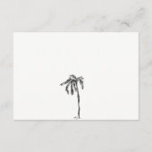 Coastal Palm Tree Sketch Wedding QR Code UAWG Begleitkarte (Rückseite)