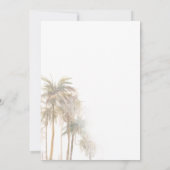 Coastal Palm Trees Beach Hochzeit Einladung (Rückseite)
