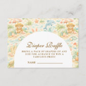 Coastal Pastel Animals Diapper Raffle Begleitkarte (Vorderseite)