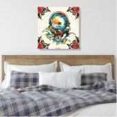 Coastal Pelicans on Marina Pier Canvas Wall Art... Leinwanddruck (Insitu (Schlafzimmer))