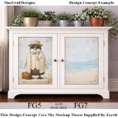 Coastal Penguin Mini Elements Set FG6 Decoupage Seidenpapier