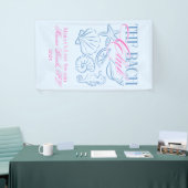 Coastal Pink und Blue Seashell Bachelorette Banner (Messeveranstaltung)