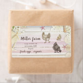 Coastal Plank Wood Rustic Skript Eierkarton Etiket (Insitu)