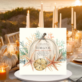 Coastal Pumpkin Friendsgiving-Erntedank Einladung