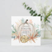 Coastal Pumpkin Friendsgiving-Erntedank Einladung (Stehend Vorderseite)