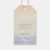 Coastal Purple Beach Floral Wedding Thank You Geschenkanhänger (Rückseite)