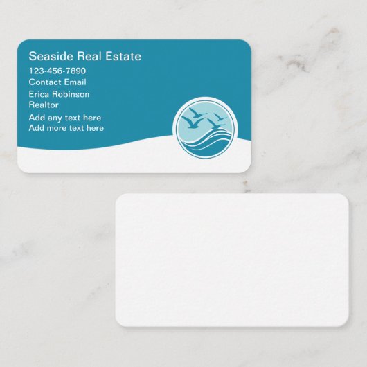Coastal Realtor Real Anwesen Thema Visitenkarte (Vorne/Hinten)