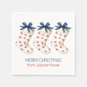 Coastal Red Crab Weihnachtsfeiertage Strümpfe Serviette (Vorderseite)