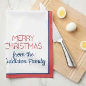 Coastal Red Crab Weihnachtsfest Strumpf Geschirrtuch (Viertel Falte)