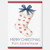 Coastal Red Crab Weihnachtsfest Strumpf Magnet (Vorderseite)