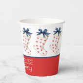 Coastal Red Crab Weihnachtsfest Strumpf Pappbecher (Rückseite)