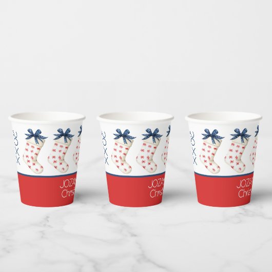 Coastal Red Crab Weihnachtsfest Strumpf Pappbecher (Multi)