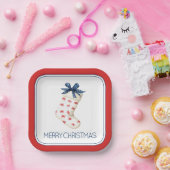 Coastal Red Crab Weihnachtsfest Strumpf Pappteller (Party)