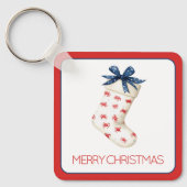 Coastal Red Crab Weihnachtsfest Strumpf Schlüsselanhänger (Vorderseite)
