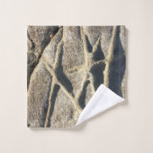 Coastal Rock Formation Star Pattern Beach Badhandtuch Set (Waschlappen)