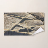 Coastal Rock Formation Star Pattern Beach Badhandtuch Set (Handtuch)