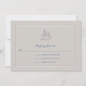 Coastal Sailboat Formal Classic Wedding Response (Vorderseite)