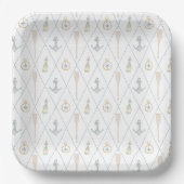 Coastal Sailboat Paper Plates Pappteller (Vorderseite)