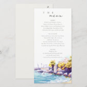 Coastal Sand Beach Rock Seascape Wedding Menü Kart Dankeskarte (Vorne/Hinten)