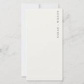 Coastal Sand Beach Rock Seascape Wedding Menü Kart Dankeskarte (Rückseite)