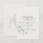 Coastal Sand Dollar Watercolor RSVP Karte (Vorne/Hinten)
