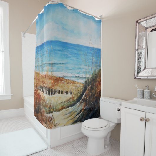 Coastal Sand Dunes Beach Art Dusche Vorhang (Beispiel)