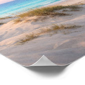 Coastal Sand Dunes Beach Poster - Pastel Sunset (Ecke)