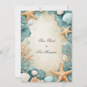 Coastal Sandy Beach Seashells Housewarming Party Einladung (Rückseite)