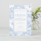 Coastal Save the Date Einladung (Stehend Vorderseite)
