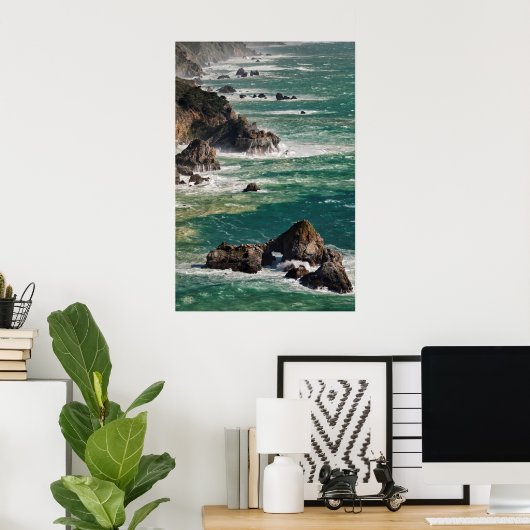 Coastal Scenic With Waves Poster (Heimbüro)