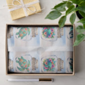 Coastal Sea Turtles in a Jar Decoupage Seidenpapier (Geschenk)